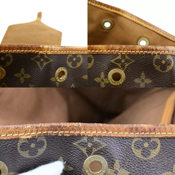 LOUIS VUITTON Montsouris GM Backpack Bag Monogram Leather Brown M51135 85YG509 main image 6